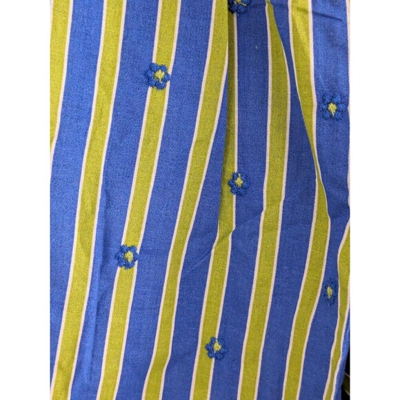 Nimo with Love Womens XS Organic Cotton Pants Pockets Striped Embroidered Boho - Picture 4 of 8